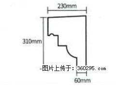 产品分解图型 - 檐口线，型号：SX311-YK-3，规格：230x310mm(3) - 宁波三象EPS建材 nb.sx311.cc